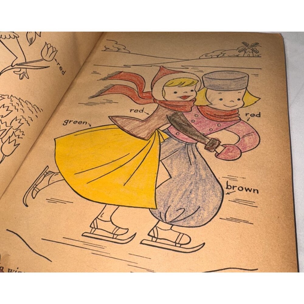 Vintage 1950s Children Of Other Lands Coloring & Activity Book By Whitman - Picture 11 of 16